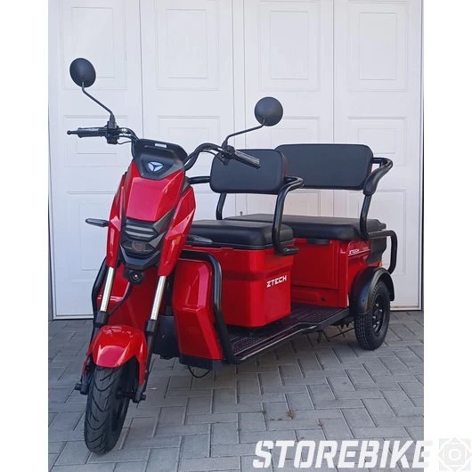 ZT-31A S1 Pro ZTECH Elektromos robogó 1600W/72V/20Ah gondozás mentes ólomsavas akkumulátor (piros)